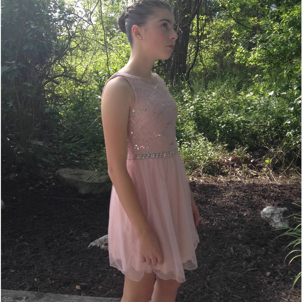 Beautiful Blush Ballet Pink Speechless Lace Dress